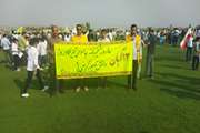 حضور پرشور کارکنان اداره دامپزشکی شهرستان منوجان در راهپیمایی روز ١٣ آبان