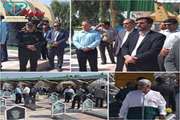 مراسم استقبال از خادمین حرم رضوی در جیرفت