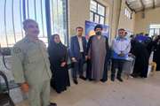 حضور مدیرکل و نماینده ولی‌فقیه  اداره‌کل دامپزشکی جنوب کرمان در آیین افتتاح رزمایش خدمت‌رسانی و استقرار میز خدمت در شهر مردهک بخش جبالبارز جنوبی شهرستان عنبرآباد  
